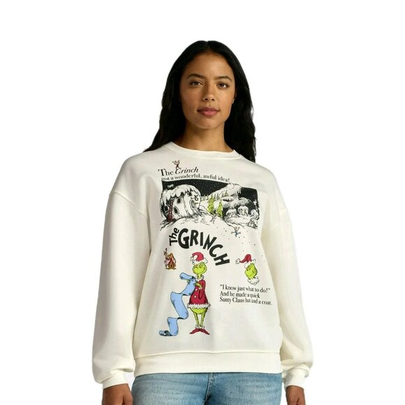 The Grinch Womens Whoville Front Back Graphic XL White - Picture 2 of 11